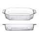 image 1 of Glass Cooking Baking Roasting Oven Serving Tray Rectangular | Clear | Clear | Rectangular with Handles | 1
