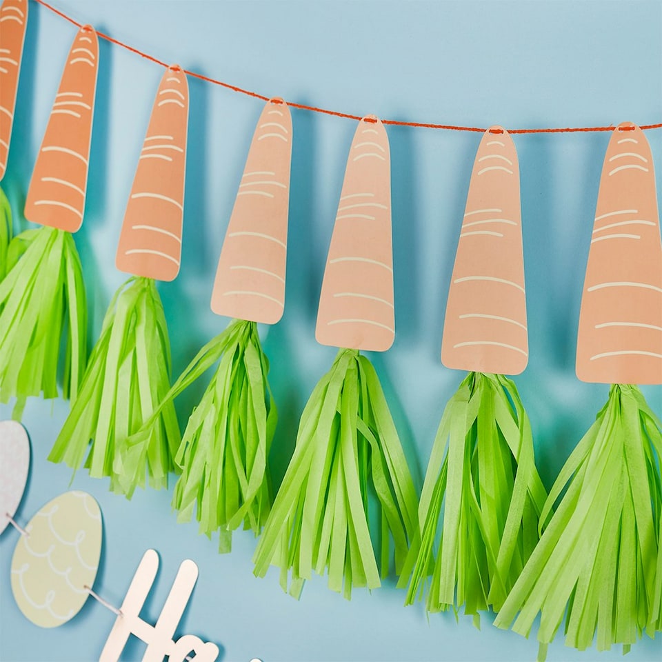 image 1 of Carrot Tassel Easter Banner 2m | Multi