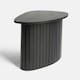 image 3 of OHS Ribbed Round Oval Home Living Room Modern Decor Coffee Side End Table Black