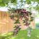 image 2 of Marco Paul Artificial Faux Floral Hanging Basket