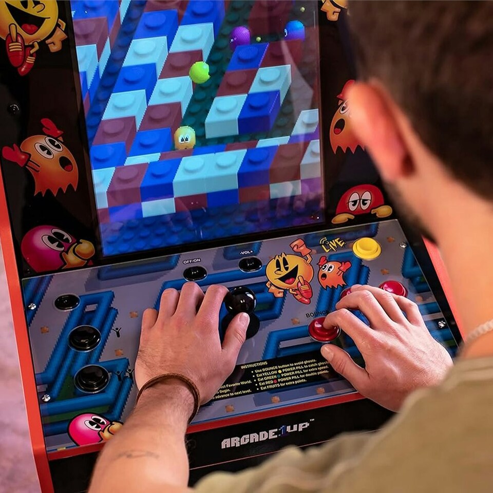 image 1 of Arcade1Up Pac-Mania Legacy 14-in-1 Wifi Enabled Arcade Machine White