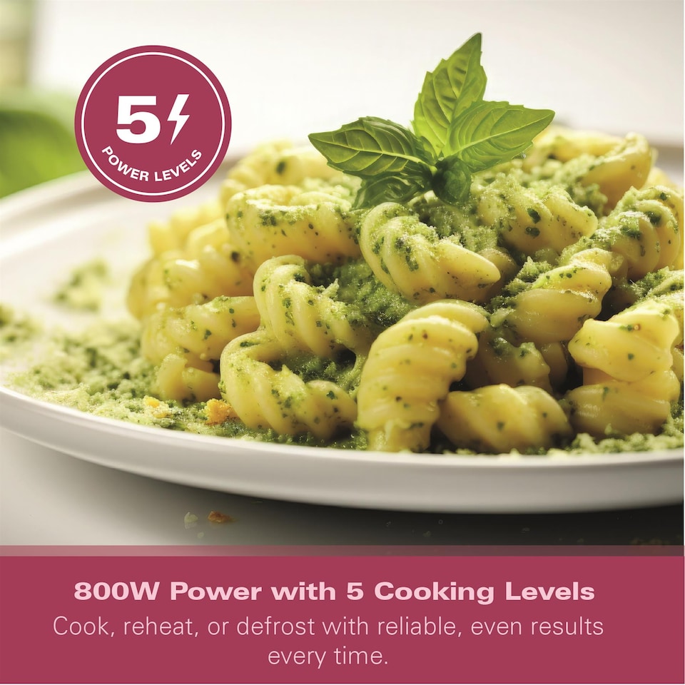 image 1 of Hamilton Beach Miami Manual 800W Microwave - Flamingo Pink