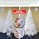 image 9 of 10FT Alaskan Pine White Christmas Bushy Looking Artificial Tree with Metal Stand | White | White