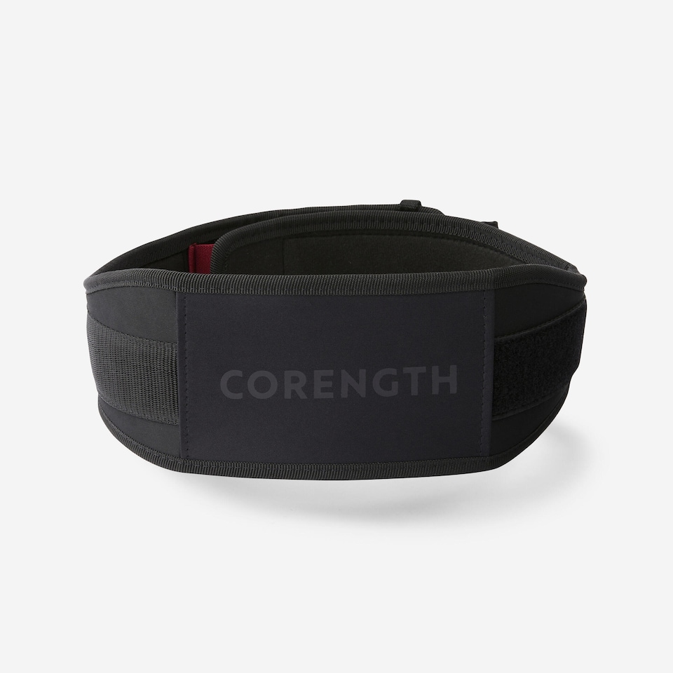 image 1 of Decathlon Weight Training Belt with Dual Nylon Closure - Black
