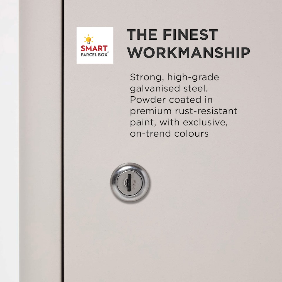 image 1 of Smart Parcel Box® Extra-Large Slanted Top Front Access Stone | Cream | 1