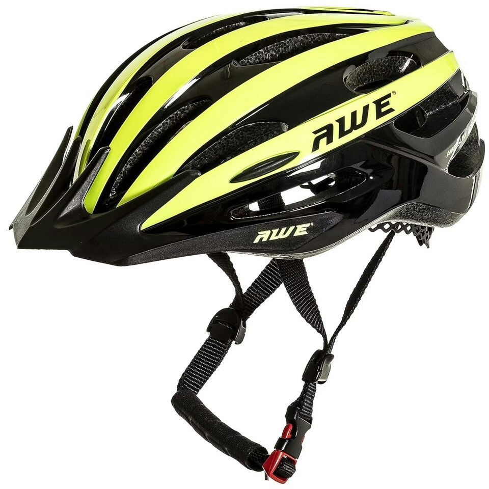 image 1 of AWE AweAir In Mould Adult Bike Helmet Medium 55-58cm Black/Neon Crash Guarantee*
