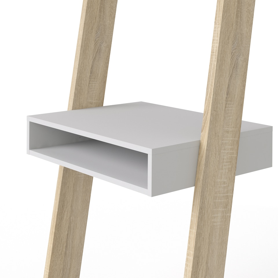 image 1 of Oslo Leaning Desk in White and Oak