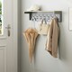 image 2 of VonHaus Ash Hall Grey Wall Mounted  Coat Hooks with Shelf Grey | One Size