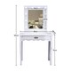 image 2 of Living and Home Vanity Dressing Table with LED Lights Mirror White White