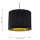 image 7 of Sundance - Black Velvet Pleated 25cm Lamp Shade with Gold Inner Black | Gold