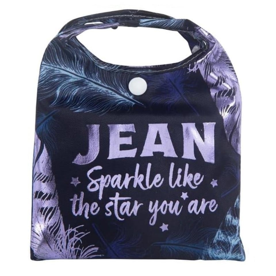 image 1 of History & Heraldry Personalised Sparkle Reusable Foldable Shopper Bag - Jean Multi