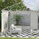 image 8 of Outsunny 3x3(m) or 3x6m Pop Up Gazebo Side Panels Replacement, 2 Pack, White