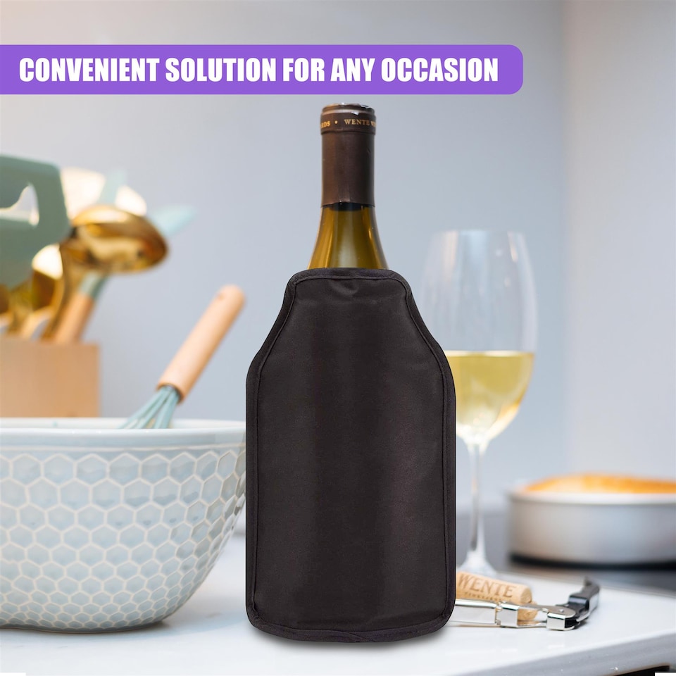 image 1 of GEEZY Wine Bottle Insulated Cooler Sleeve