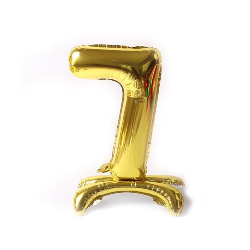 Realmax 7 Number Balloon - Gold - One Size