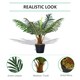 image 3 of Outsunny 60cm Artificial Palm Tree Decorative Plant 8 Leaves with Nursery Pot, Fake Tropical Tree for Indoor Outdoor Decor, Green