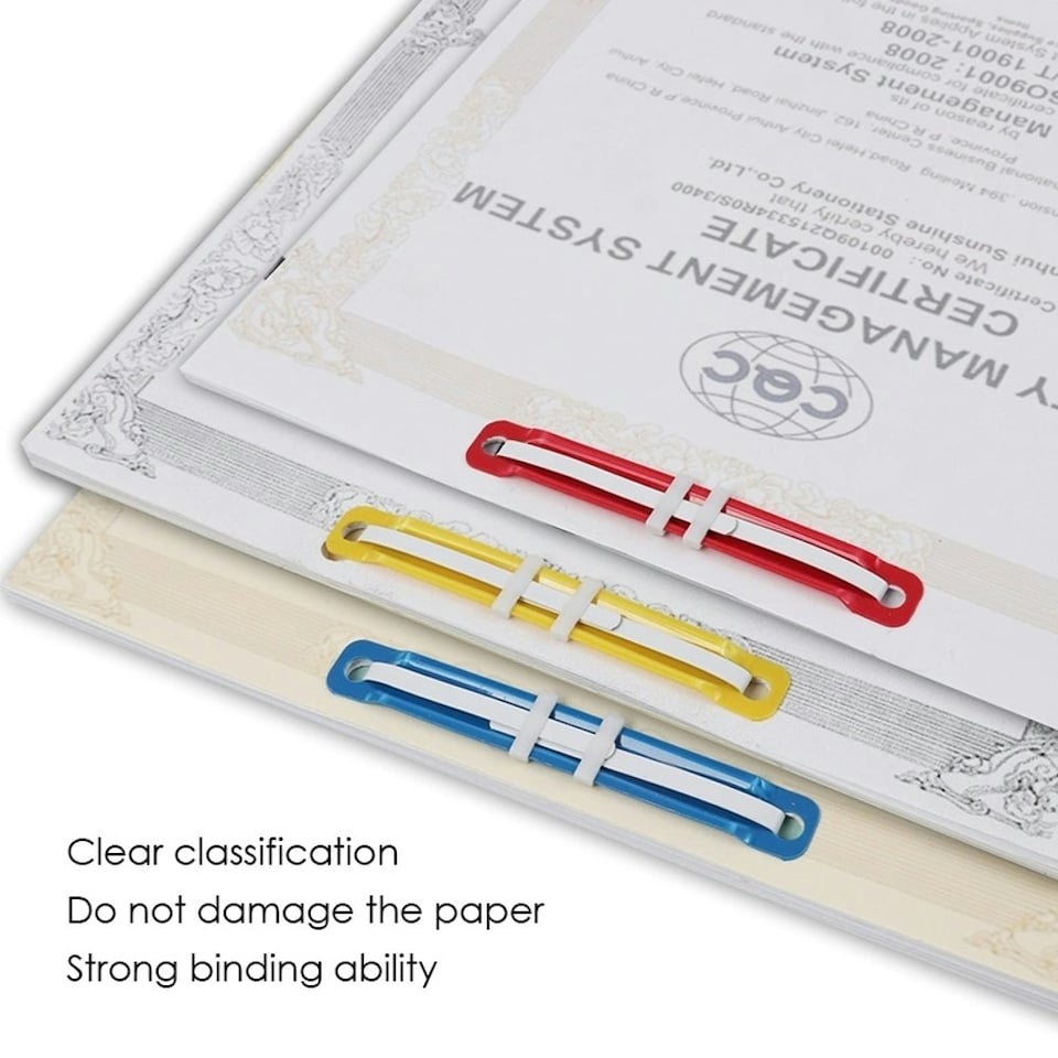 image 1 of Pack of 50 Assorted Colour Paper Fasteners