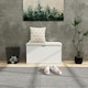 image 6 of HOMCOM Shoe Storage Bench with Cushion and Flip-Drawer White