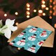 image 4 of Cute Snowman and Snowflake Pattern Blue Blank For Him Or Her Art Xmas Festive Christmas Card