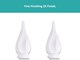 image 2 of 19 mm Extendable Metal Curtain Pole Rods - White (Spiral Finials, 70-120 cm)