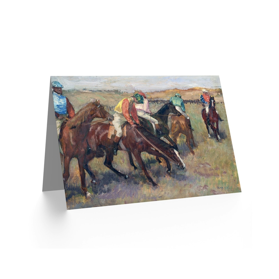 image 1 of Edgar Degas Before The Race C1882 Painting Fine Art Art Card
