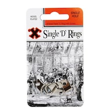 X Nickel Plated Single D Rings Blister 4pk - One Colour - One Size
