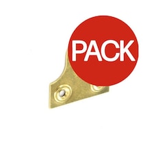 Securit Plain Glass Fitting Plates (Pack Of 2) - Brass - 32mm