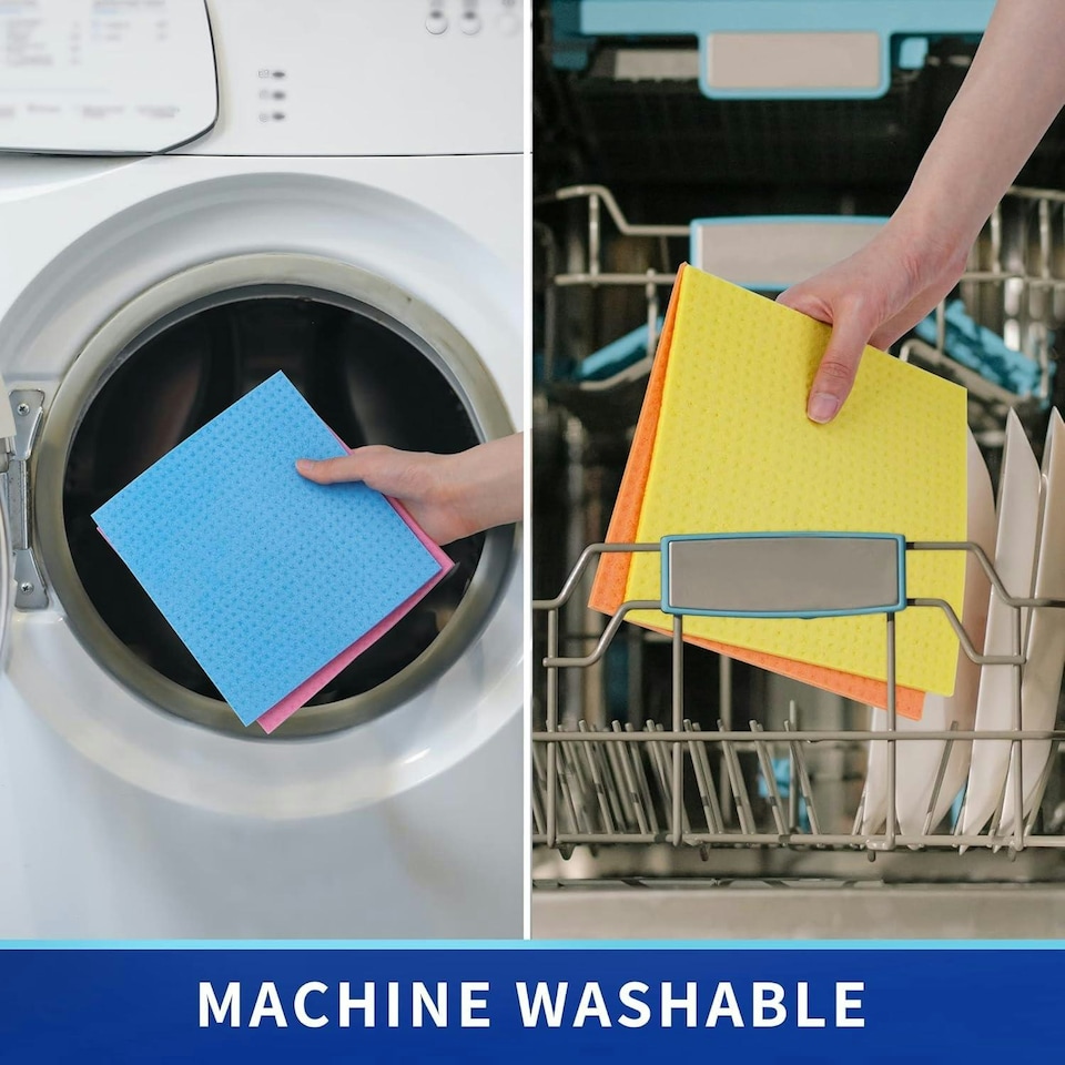 image 1 of Super Bright Sponge Cloths For Mopping Wiping Kitchen Bathroom 5Pk N/A