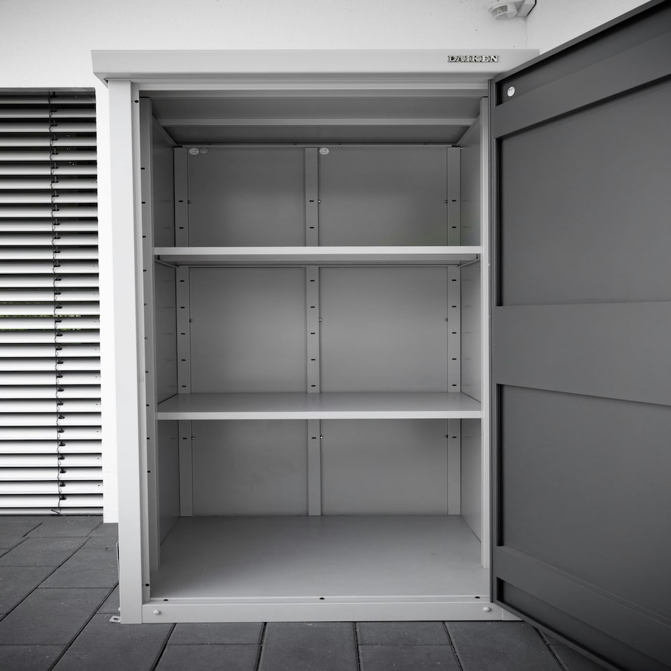image 1 of Daiken Guardian D33 Compact Metal Garden Shed (3x3ft) Grey