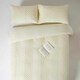 image 2 of Homescapes Off White Chevron Cotton Tufted Duvet Cover Set - Double N/A | Double