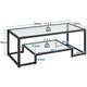 image 3 of Yaheetech Modern Tempered Glass Center Table