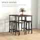 image 4 of HOMCOM 6-Piece Industrial Bar Table Set, 2 Kitchen Tables with 4 Stools, Brown