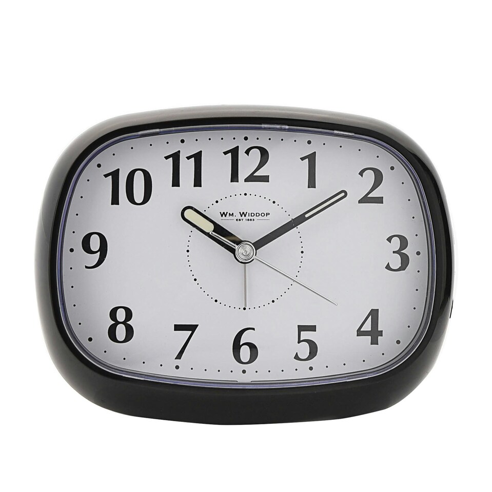 image 1 of Hometime Alarm - Oval with Light & Snooze Black *(60/100)* | Black