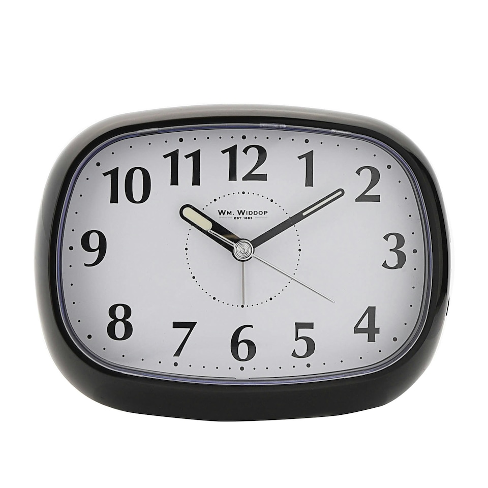 image 1 of Hometime Alarm - Oval with Light & Snooze Black *(60/100)* Black