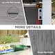 image 7 of Outsunny Gas Fire Pit Table with 50,000 BTU Burner, Cover, Dark Grey