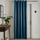 image 1 of Fusion Strata Eyelet Single Panel Door Curtain Teal