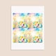 image 3 of Easter Eggs Square Stickers 95mm - Sheet of 4