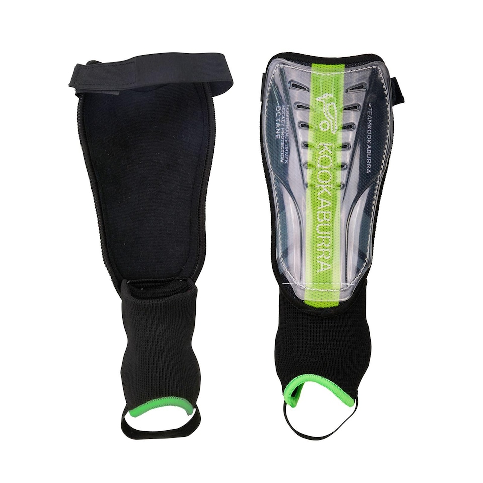 Kookaburra Octane Hockey Shin Pads | Black | Black | M | 1
