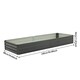 image 5 of Living and Home Outdoor Rectangular Metal Raised Garden Bed, Charcoal Black
