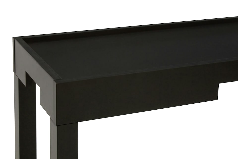 image 1 of Interiors by Premier Two Tiered Design Console Table, Console Table With Storage Shelf, Durable And Versatile Hallway Table | Black