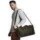 image 2 of Quadra Heritage Leather Accents Holdall - Olive Green - One Size