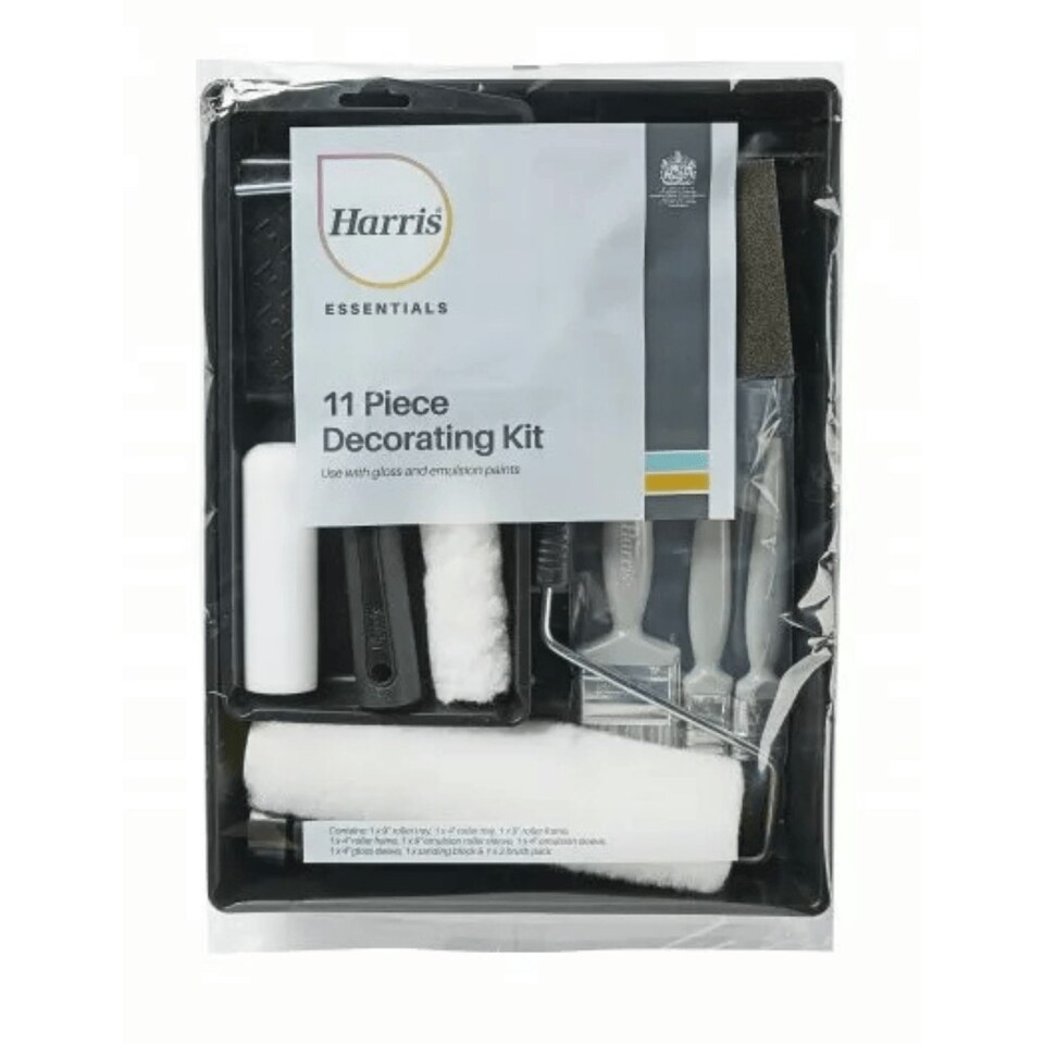 image 1 of Harris 11-Piece Paint Roller & Brush Set – Complete Decorating Kit