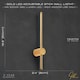 image 4 of Modern and Sleek Stick Style Ambient LED Wall Light Fitting in Plated Brush Gold | Gold