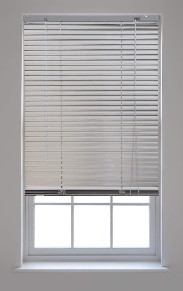 image 1 of FURNISHED Venetian Window Blinds PVC Curtains Trimmable Shades | Silver | Silver | (W) 210cm x (L) 150cm
