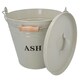 image 4 of Cream Coal Bucket With Lid, 5" Shovel & Gloves Metal Ash Tidy Bin Log Burner