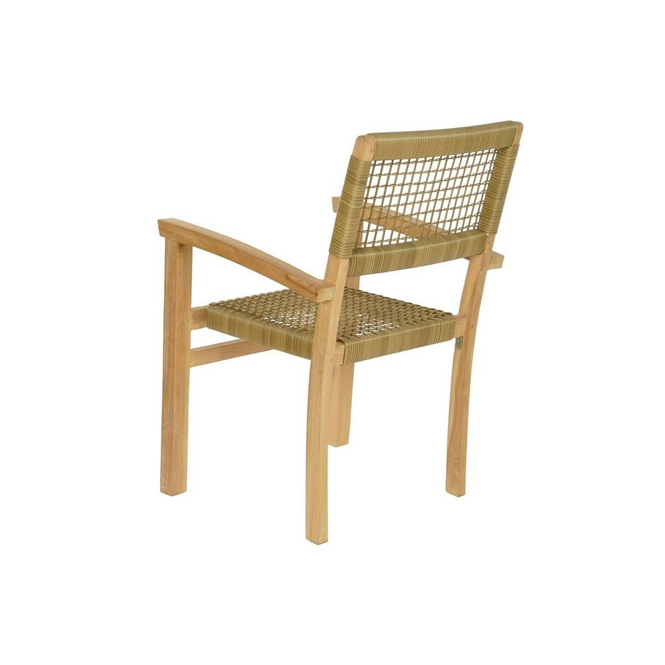 image 1 of Table set with 4 chairs DKD Home Decor 100 x 100 x 75 cm Brown