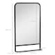 image 5 of HOMCOM Modern Square Wall Mirror with Storage Shelf, 86  53 Mirrors for Living Room, Bedroom, Black