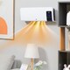 image 2 of HOMCOM Electric Heater, 2000W Wall Mounted Ceramic Space Heater with Remote Control, 2 Modes, Timer, Oscillation, Overheat Protection for Home, White