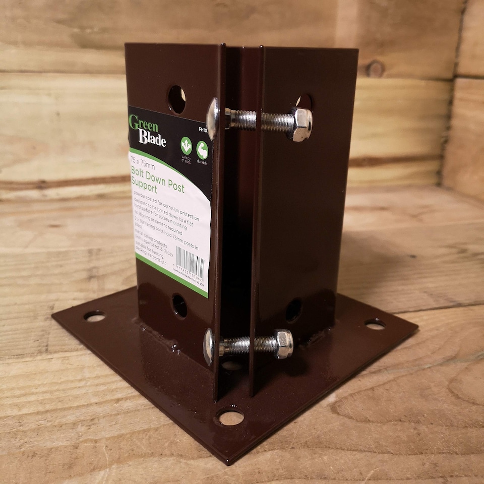 image 1 of 75mm x 75mm (3" x 3") Metal Garden Fence Post Holder / Spike