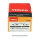 image 1 of Timco - Solo Chipboard & Woodscrews - PZ - Double Countersunk - Zinc (Size 4.0 x 60 - 200 Pieces)