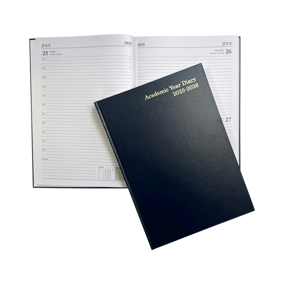 image 1 of Janrax 2025-2026 A4 Day Per Page Blue Academic Diary